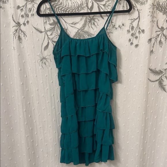 H&M Teal Layered Mini Dress - Picture 7 of 9